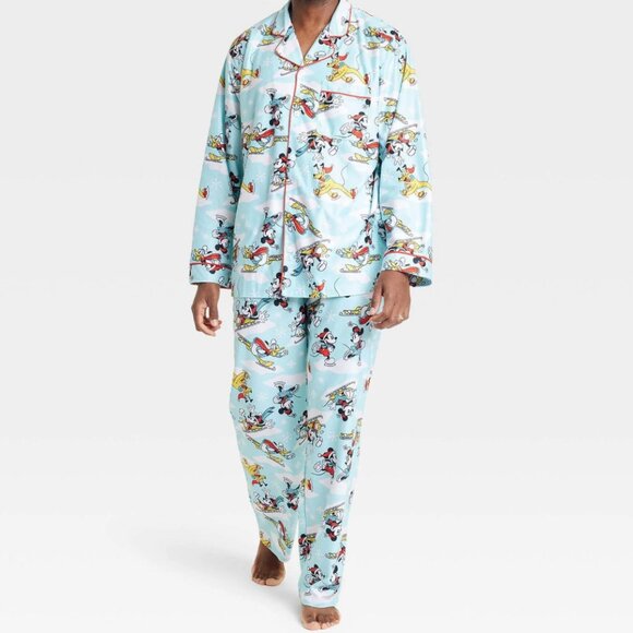 Disney Other - Disney 100 Men's Mickey Mouse & Friends 2pc Coat Pajama Set, XXL NEW